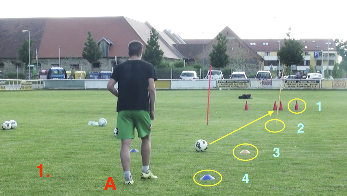 Совершенствование удара внутренней стороной стопы.